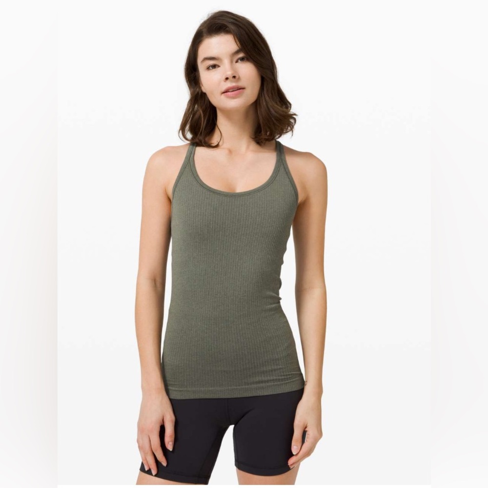 Lululemon Ebb To Street Tank *Light Support For B/C Cup/Size 10, Grey Sage